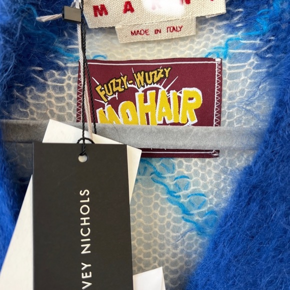 NWT Marni Mohair Sweater Cardigan Argyle - Picture 2 of 2